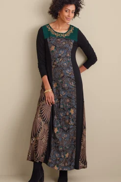 Global Artistry|forever favorites-Soft Surroundings Icon Sultana Dress Tribal/Floral Multi