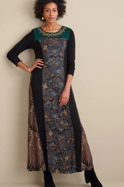 Global Artistry|forever favorites-Soft Surroundings Icon Sultana Dress Tribal/Floral Multi