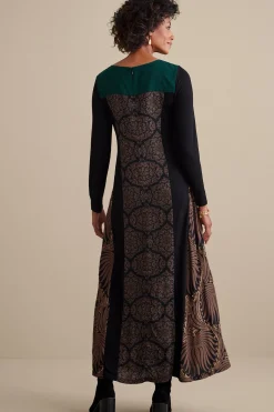 Global Artistry|forever favorites-Soft Surroundings Icon Sultana Dress Tribal/Floral Multi
