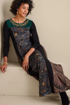 Global Artistry|forever favorites-Soft Surroundings Icon Sultana Dress Tribal/Floral Multi