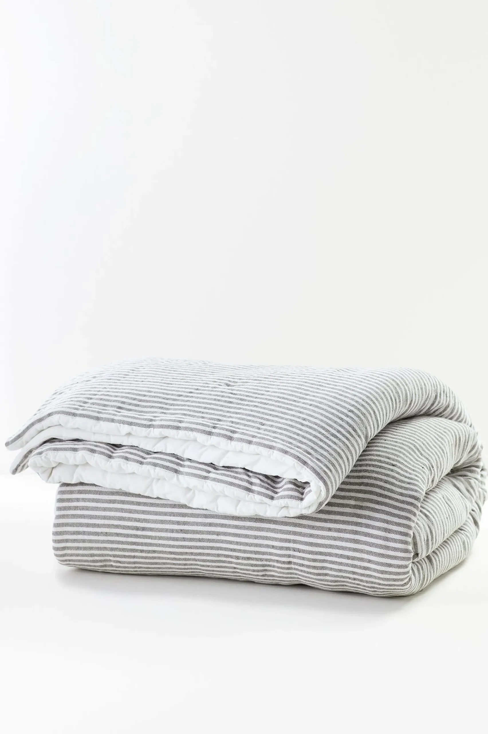 comforters|quilts, coverlets & duvet covers-Soft Surroundings Isabelline Stripe Comforter Grey