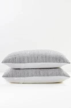 pillowcases & shams-Soft Surroundings Isabelline Stripe Sham Grey