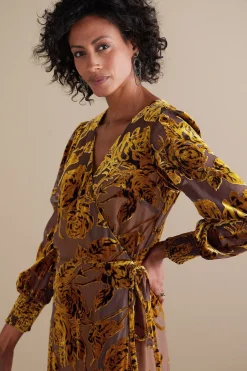 Feminine Flourish|EVelvet Styles-Soft Surroundings Jamila Velvet Dress Neutral Floral