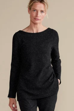 long sleeve|pullovers-Soft Surroundings Janae Top Black