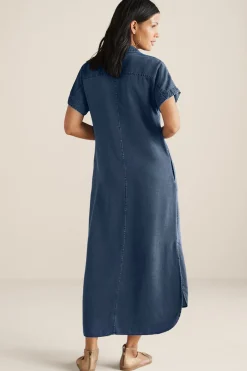 Into The Blues|Everyday Styles-Soft Surroundings Je Veux Midi Shirtdress Denim Blue