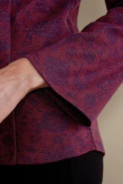 Feminine Flourish|long sleeve-Soft Surroundings Jeri Jacquard Top Multi Floral
