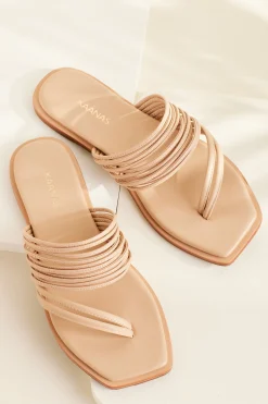 sandals|flats-Soft Surroundings KAANAS Ibu Straps Slide Nude