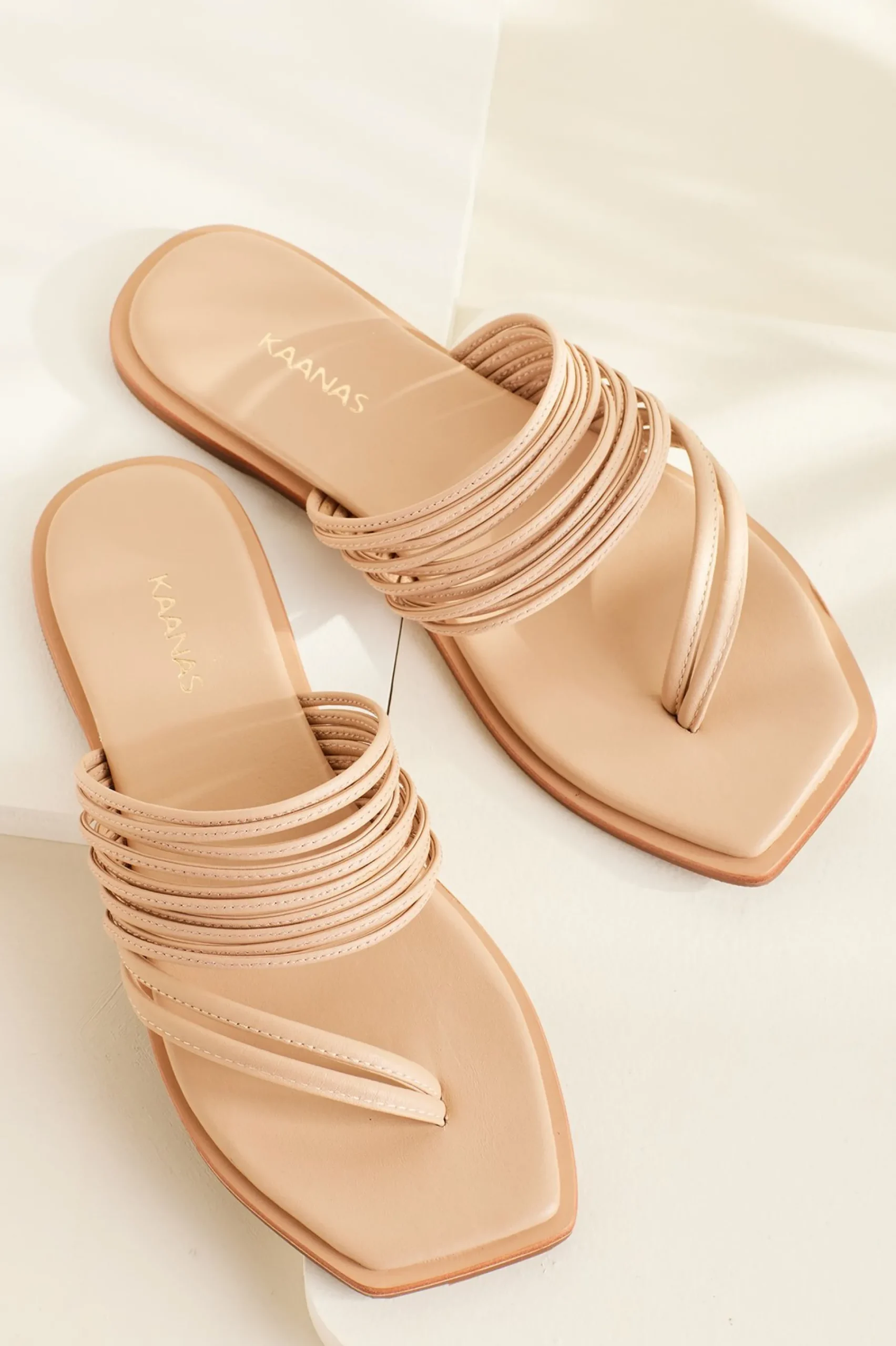 sandals|flats-Soft Surroundings KAANAS Ibu Straps Slide Nude