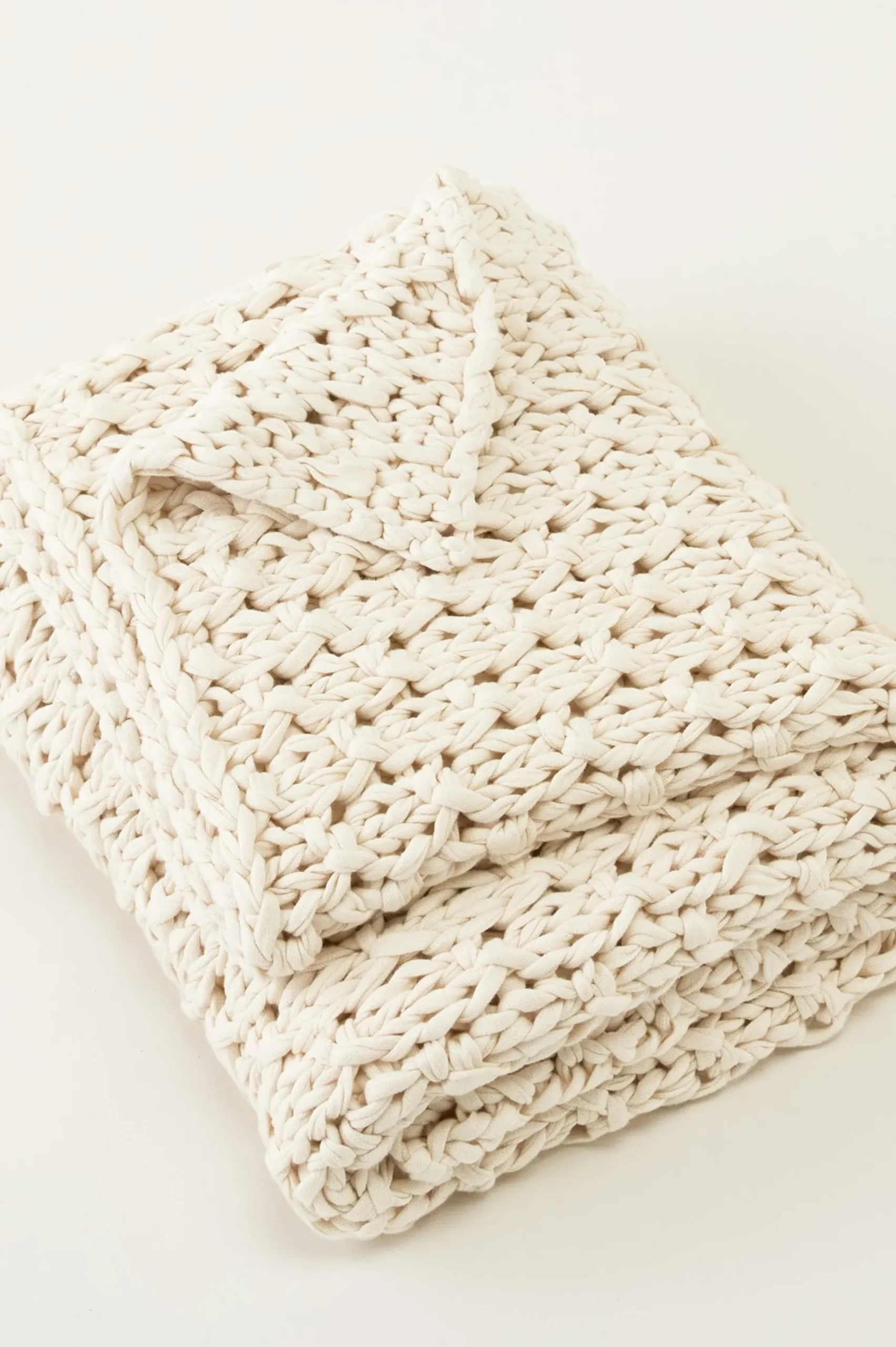 Throws|blankets & throws-Soft Surroundings Kali Knit Throw Indigo