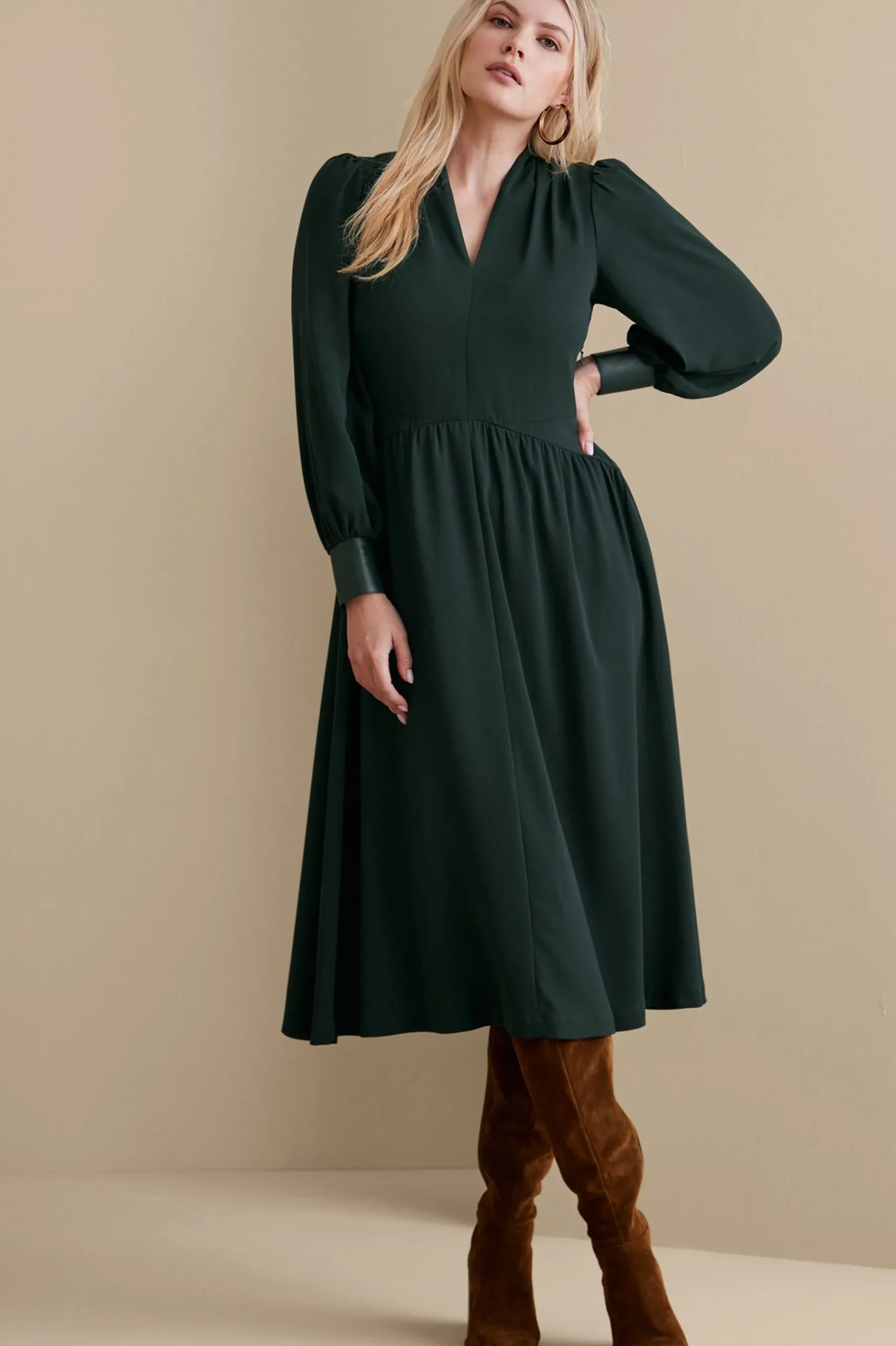 forever favorites|work to play-Soft Surroundings Katrina Dress Jewel Green