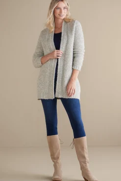Sweaters & Cardigans-Soft Surroundings Kenley Cardigan Gray