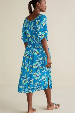 cover ups-Soft Surroundings La Blanca Fiji Coverup Dress Ocean