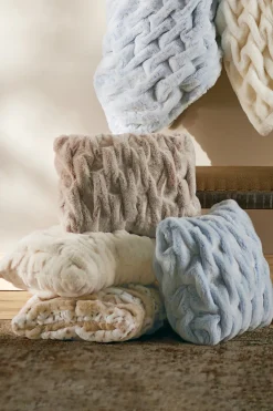 Bedding Essentials|pillows-Soft Surroundings La Parisienne Faux Fur Pillow Snow Leopard