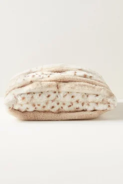 Bedding Essentials|pillows-Soft Surroundings La Parisienne Faux Fur Pillow Snow Leopard