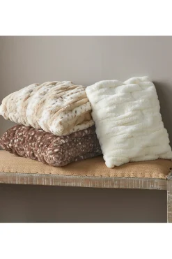 Bedding Essentials|pillows-Soft Surroundings La Parisienne Faux Fur Pillow Snow Leopard
