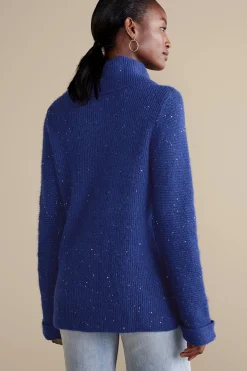 Into The Blues|Sweaters & Cardigans-Soft Surroundings Linley Sequin Sweater Sapphire
