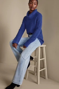 Into The Blues|Sweaters & Cardigans-Soft Surroundings Linley Sequin Sweater Sapphire