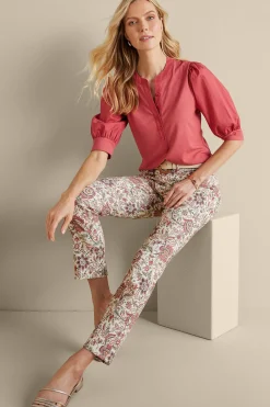 Feminine Flourish|Vacation Shop-Soft Surroundings Manisha Straight Leg Jeans Desert Jacobean
