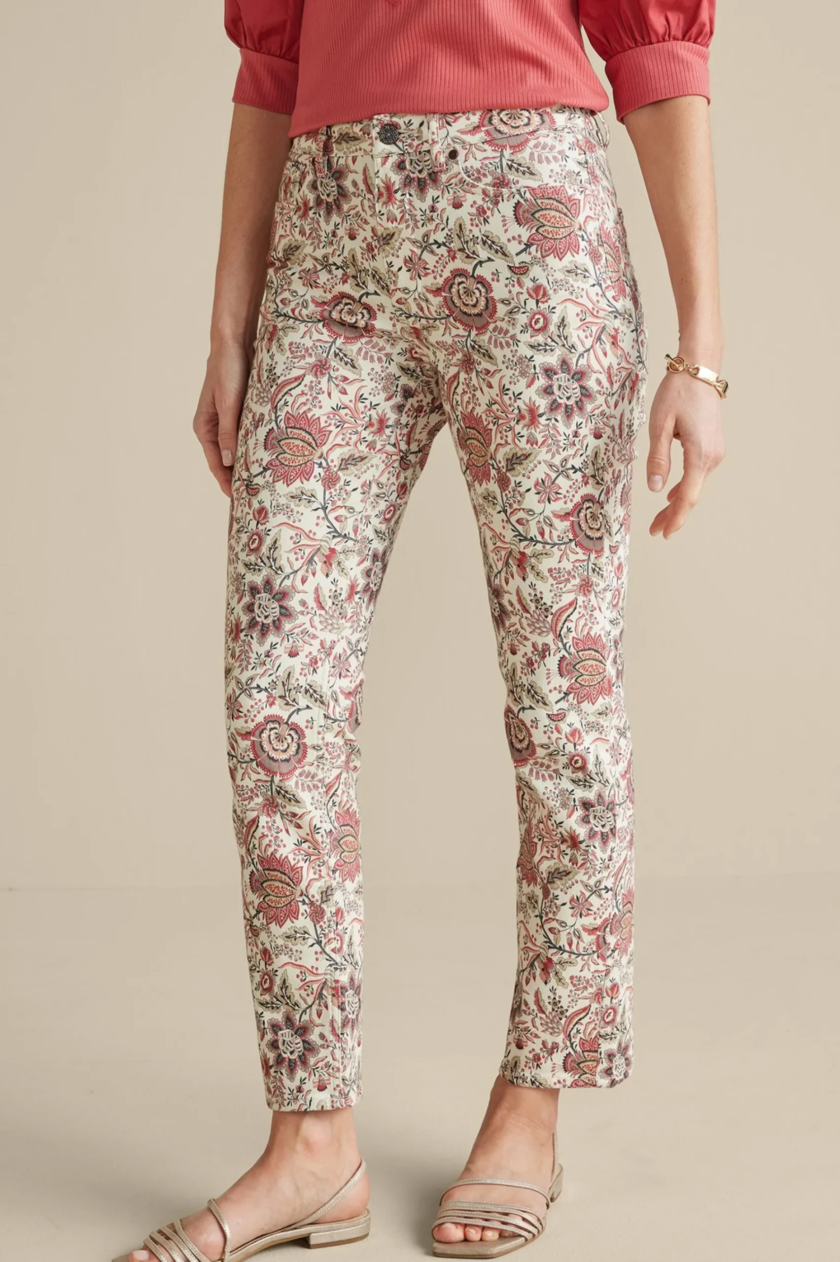 Feminine Flourish|Vacation Shop-Soft Surroundings Manisha Straight Leg Jeans Desert Jacobean