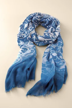Scarves & Wraps|Feminine Flourish-Soft Surroundings Maren Ombre Scarf Blue Multi