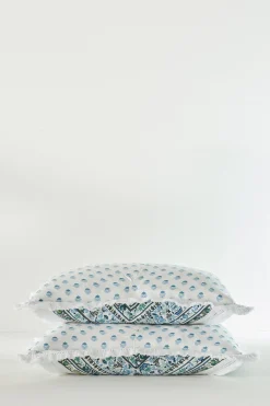 pillowcases & shams-Soft Surroundings Margo Iris Printed Sham Indigo Multi