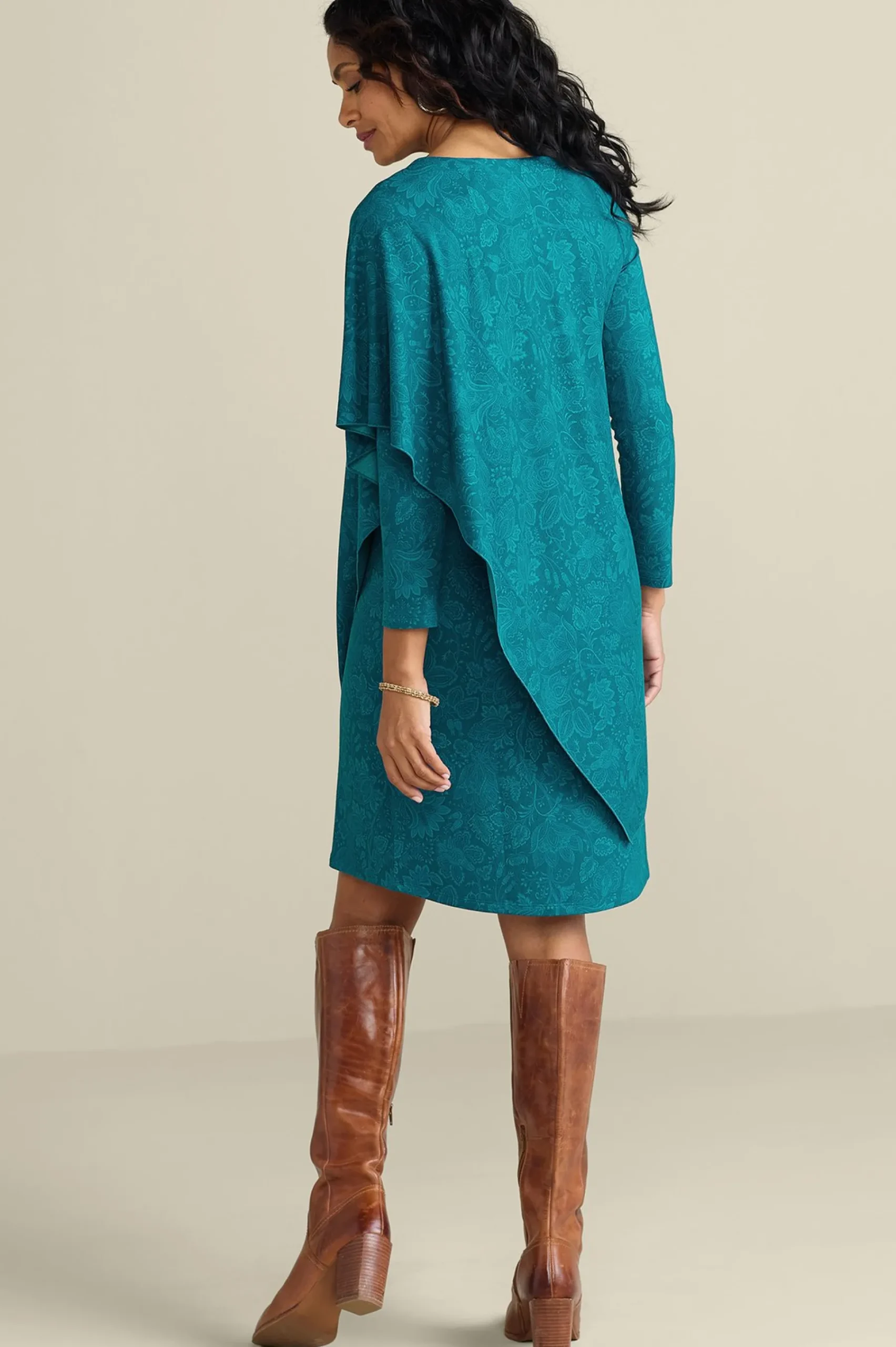 solids|short-Soft Surroundings Marla Dress Dark Brown