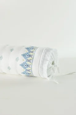 pillows-Soft Surroundings Melanie Embroidered Bolster White