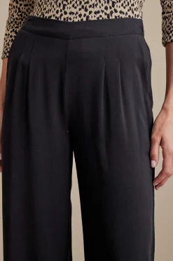 full length|wide leg-Soft Surroundings Melita Wide Leg Pants Black