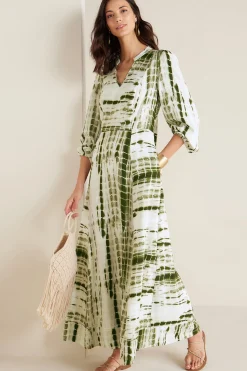 Global Artistry|patterned-Soft Surroundings Melody Dress Green Tie Dye