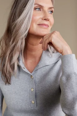 Feminine Flourish|Everyday Styles-Soft Surroundings Meria Sweater Tunic Medium Grey Heather