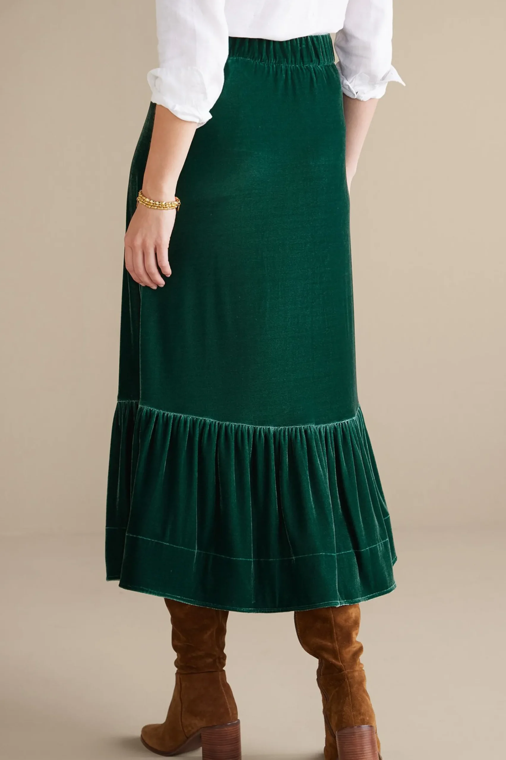 EVelvet Styles|Skirts-Soft Surroundings Noelle Velvet Skirt Black
