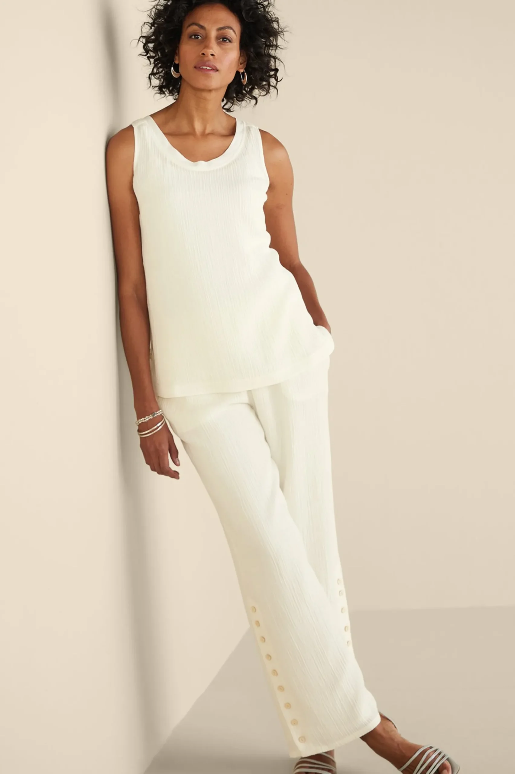 Vacation Shop|Gauze Shop-Soft Surroundings Oceo Gauze Tank Navy