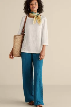 Feminine Flourish|Into The Blues-Soft Surroundings Oceo Gauze Tunic Black