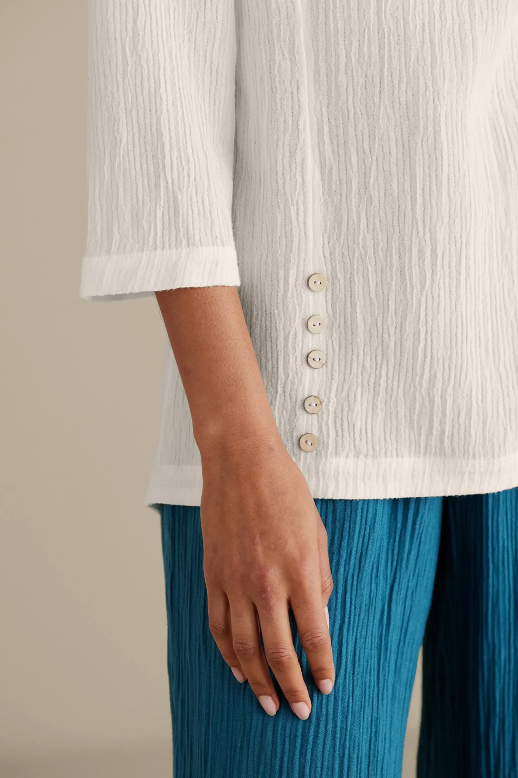 Feminine Flourish|Into The Blues-Soft Surroundings Oceo Gauze Tunic Black