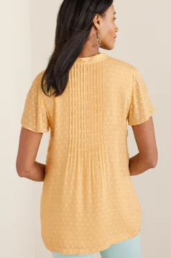 short sleeve|pullovers-Soft Surroundings Offshore Top Aquatic Blue
