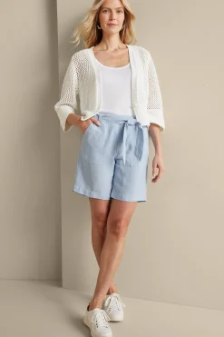 Into The Blues|Vacation Shop-Soft Surroundings Ojai Shorts Light Chambray