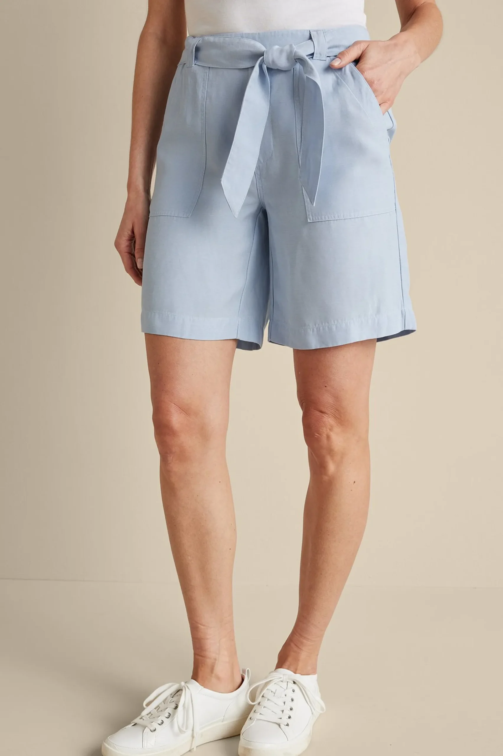 Into The Blues|Vacation Shop-Soft Surroundings Ojai Shorts Light Chambray