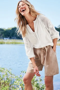 Into The Blues|Vacation Shop-Soft Surroundings Ojai Shorts Light Chambray