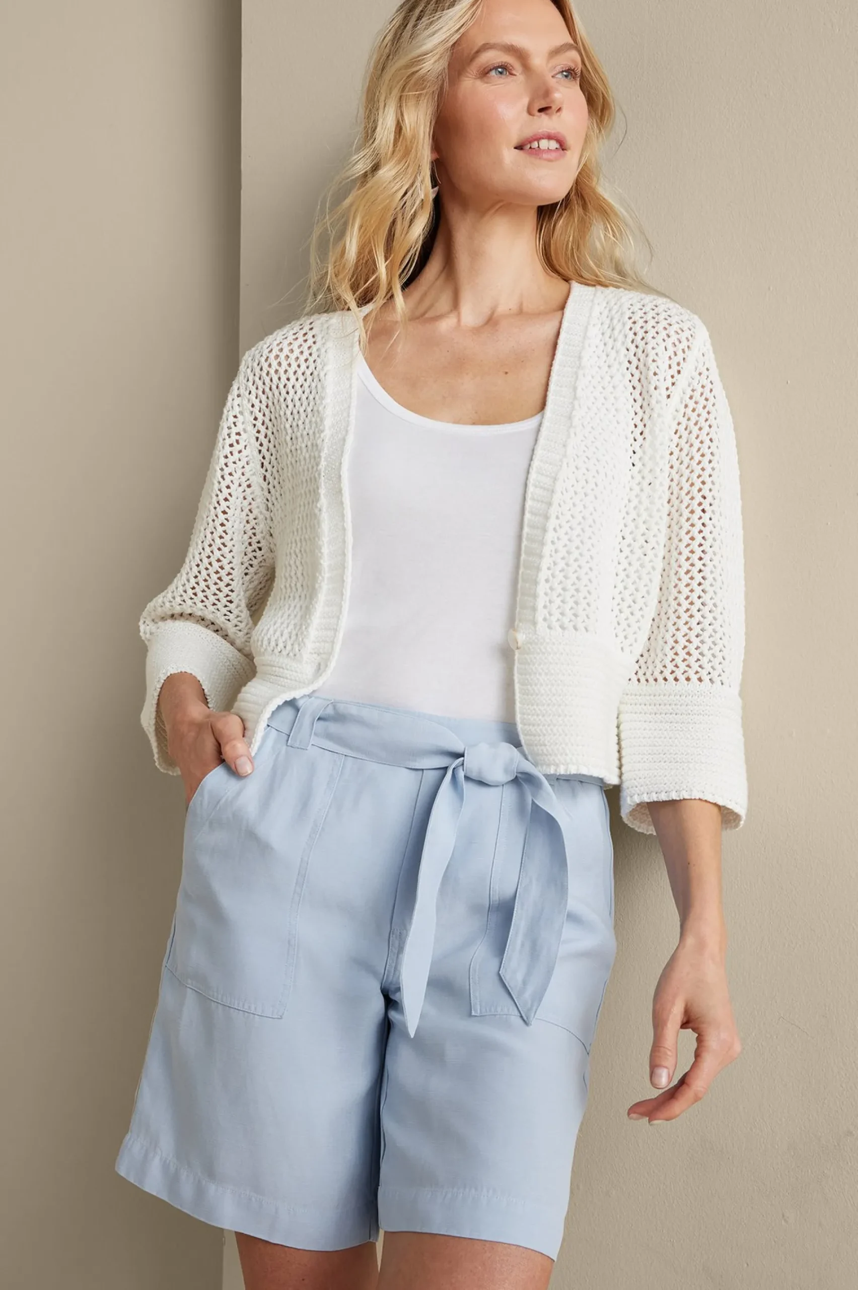 Into The Blues|Vacation Shop-Soft Surroundings Ojai Shorts Light Chambray