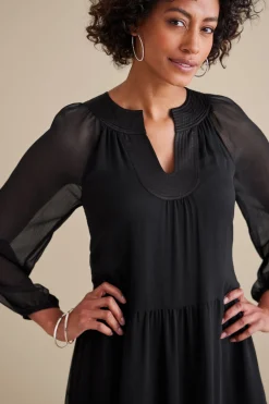 forever favorites|occasion dresses-Soft Surroundings Olga Dress Black