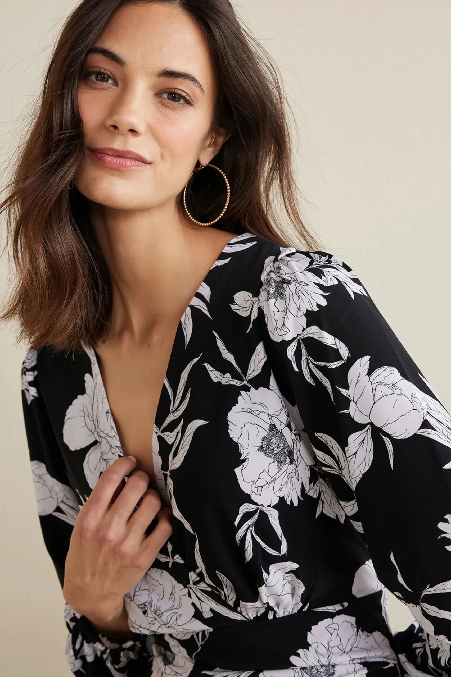 Into The Blues|work to play-Soft Surroundings Penelope Long Sleeve Jumpsuit Black