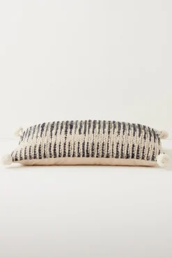 pillows-Soft Surroundings Penny Pom Pillow Blue Neutral Multi