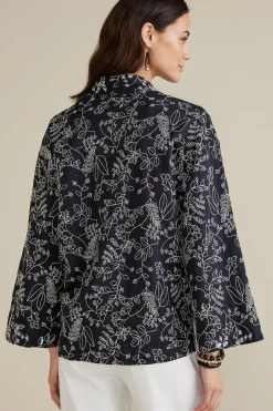Global Artistry|Jackets & Coats-Soft Surroundings Petites Beatrix Topper Black