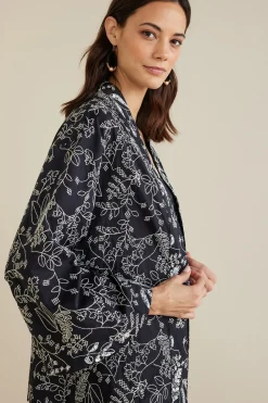 Global Artistry|Jackets & Coats-Soft Surroundings Petites Beatrix Topper Black