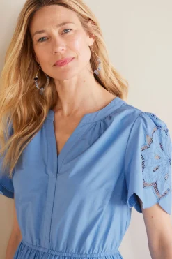 Feminine Flourish|Into The Blues-Soft Surroundings Petites Dorothy Maxi Dress Blue Bonnet