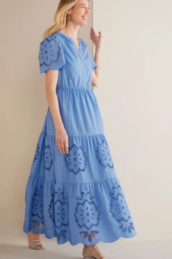 Feminine Flourish|Into The Blues-Soft Surroundings Petites Dorothy Maxi Dress Blue Bonnet