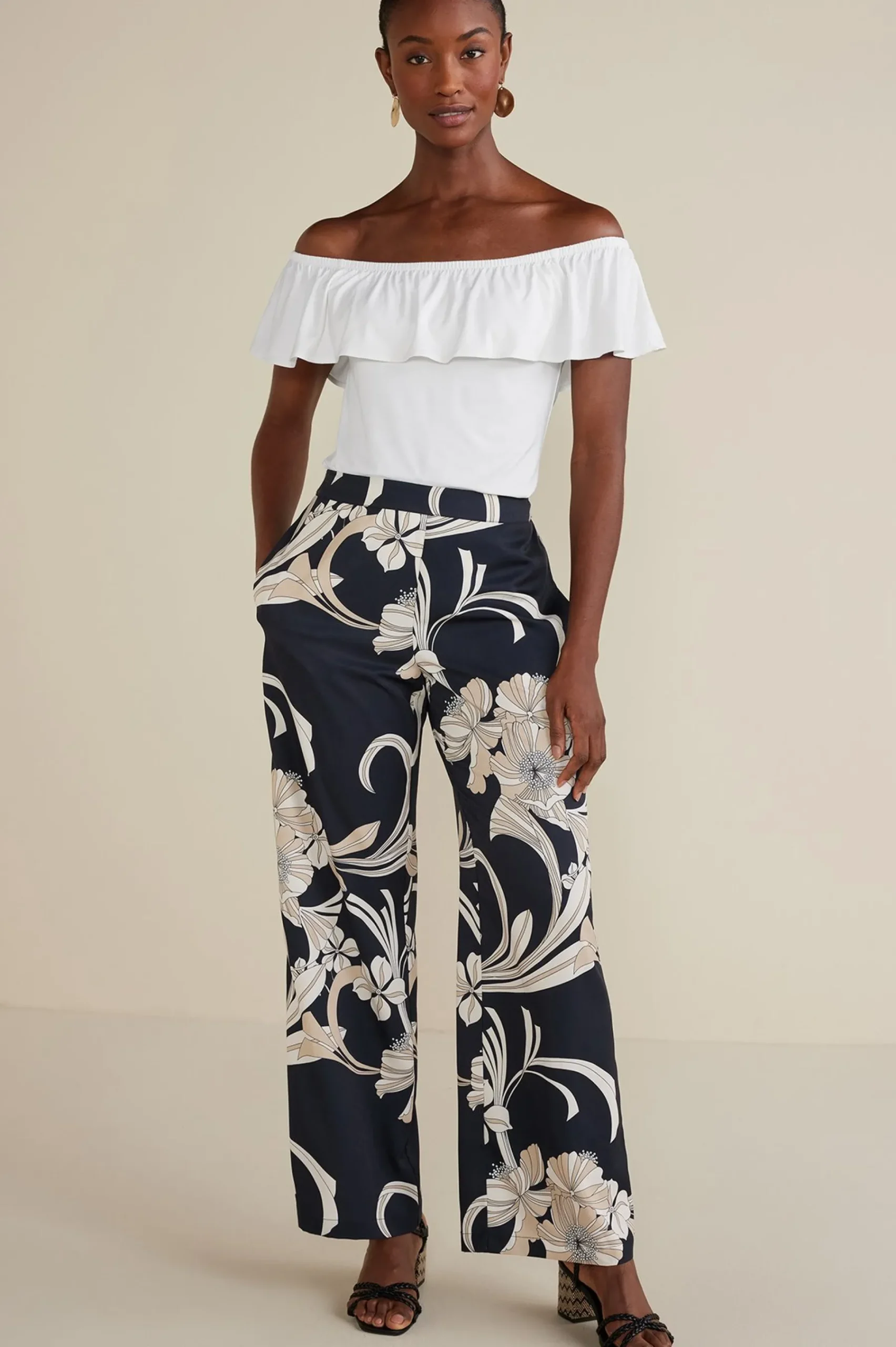 Feminine Flourish-Soft Surroundings Petites Essie Top White