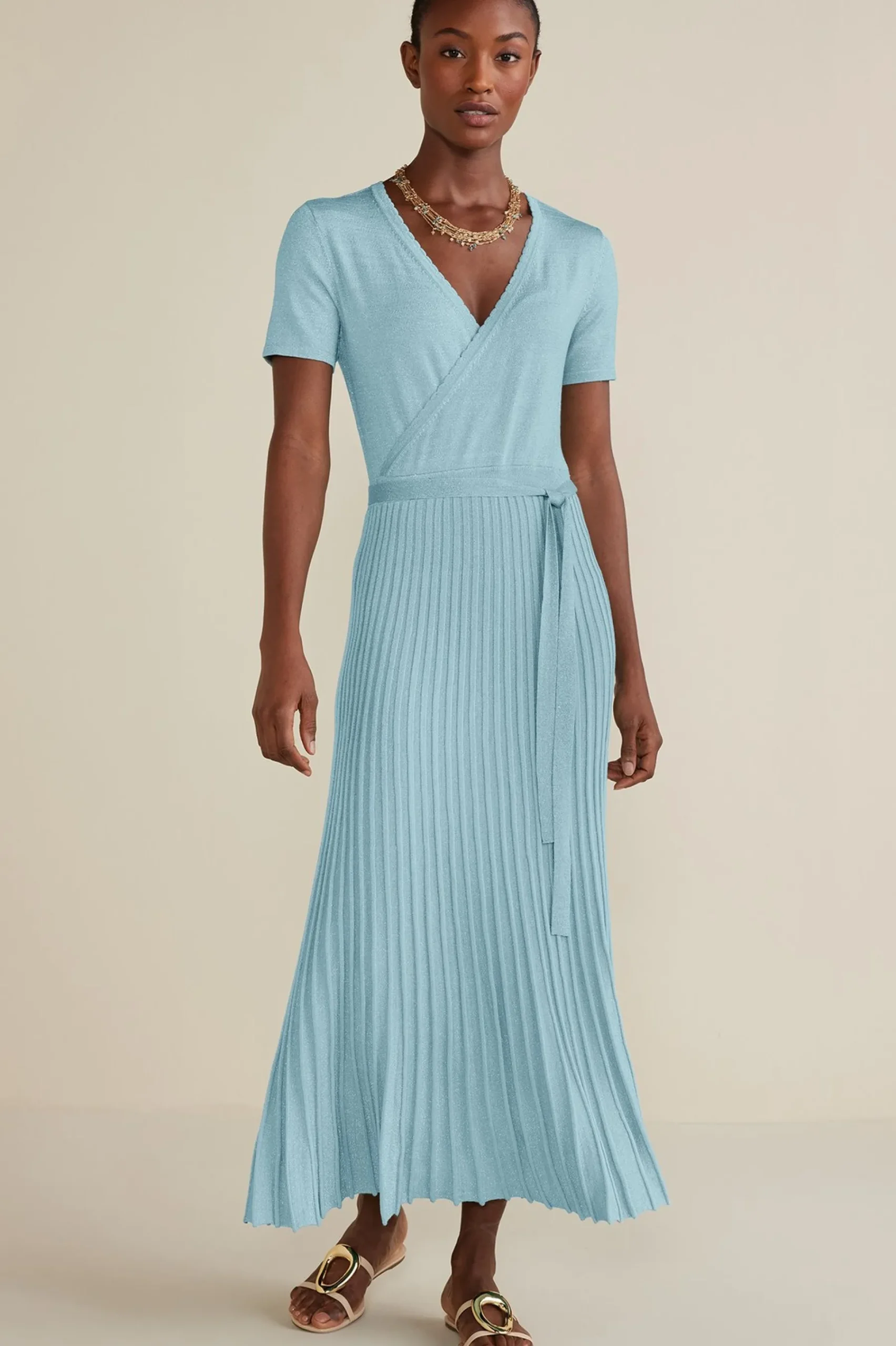 Into The Blues|Dresses-Soft Surroundings Petites Janelle Maxi Dress Aquatic Blue
