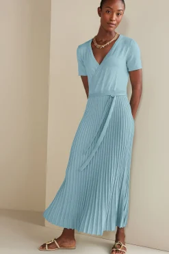 Into The Blues|Dresses-Soft Surroundings Petites Janelle Maxi Dress Aquatic Blue