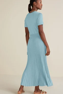 Into The Blues|Dresses-Soft Surroundings Petites Janelle Maxi Dress Aquatic Blue